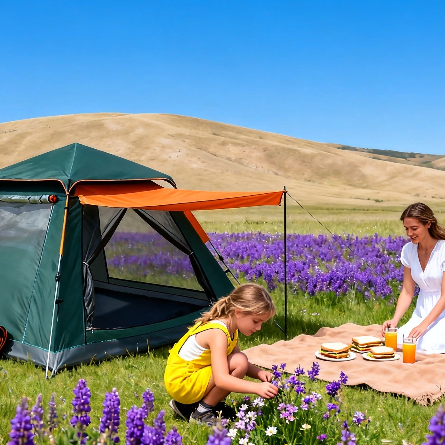 Instant Pop-Up Family Camping Tent (2–4 Person)